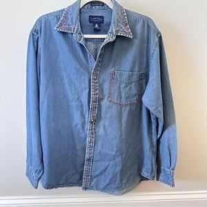 Club room long sleeve blue jacket